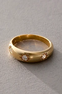 Logan Hollowell Star Set Rounded Ring