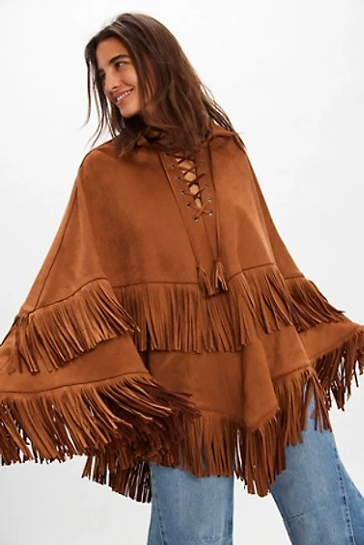So Swiftly Suede Poncho