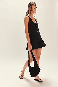 Emilia Pucker Check Mini Dress