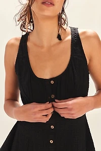 Emilia Pucker Check Mini Dress