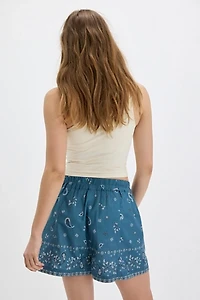 Get Free Bandana Poplin Shorts