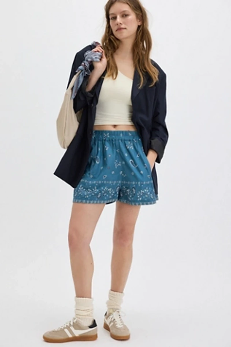 Get Free Bandana Poplin Shorts