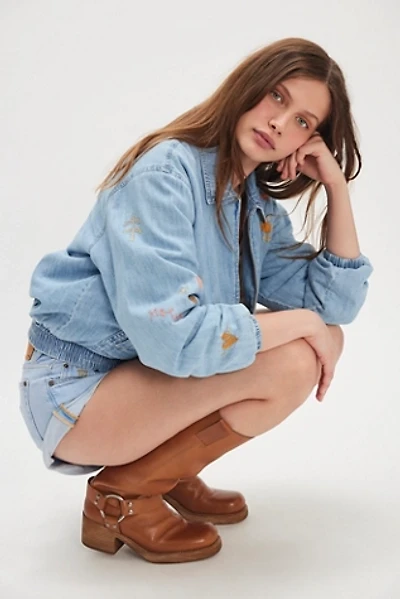 MOTHER The Put Me Coach Denim Jacket