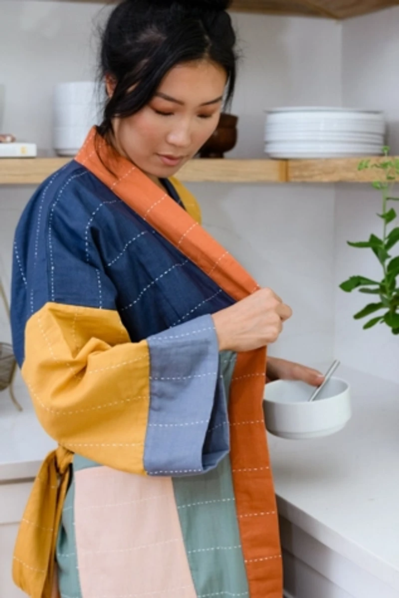 Anchal Colorblock Cotton Robe