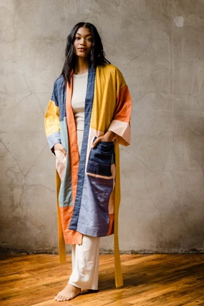 Anchal Colorblock Cotton Robe
