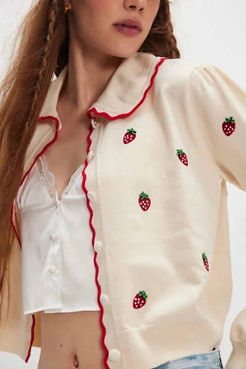For Love & Lemons Strawberry Jam Cardigan