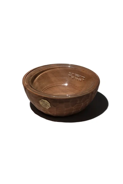 PUEBCO Vintage Wooden Bowl with Glass