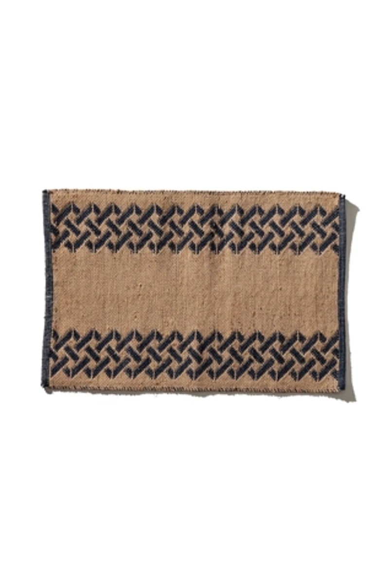 PUEBCO Tile Patterned Jute Mat