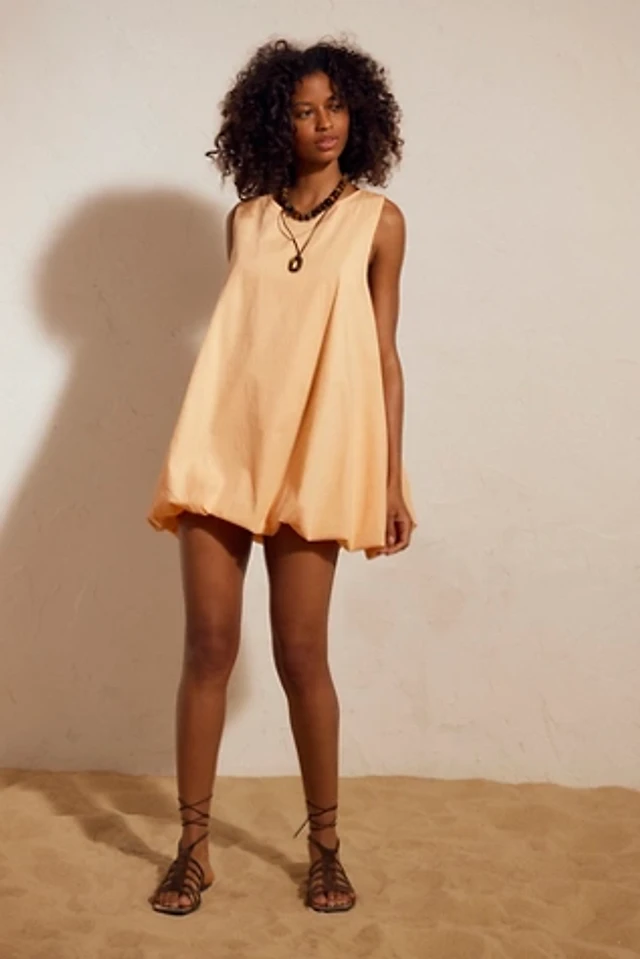 janay bubble hem mini dress Janay Mixed Media Strapless Bubble Hem Cotton Minidress (Women)