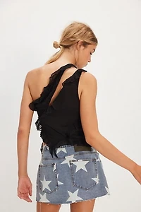 OneTeaspoon Denim Wrap Mini Skirt