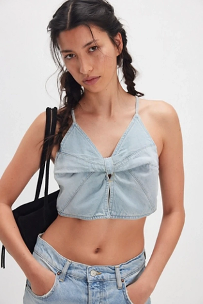 OneTeaspoon Denim Butterfly Top