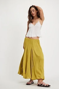 Madras That Solid Linen Maxi Skirt