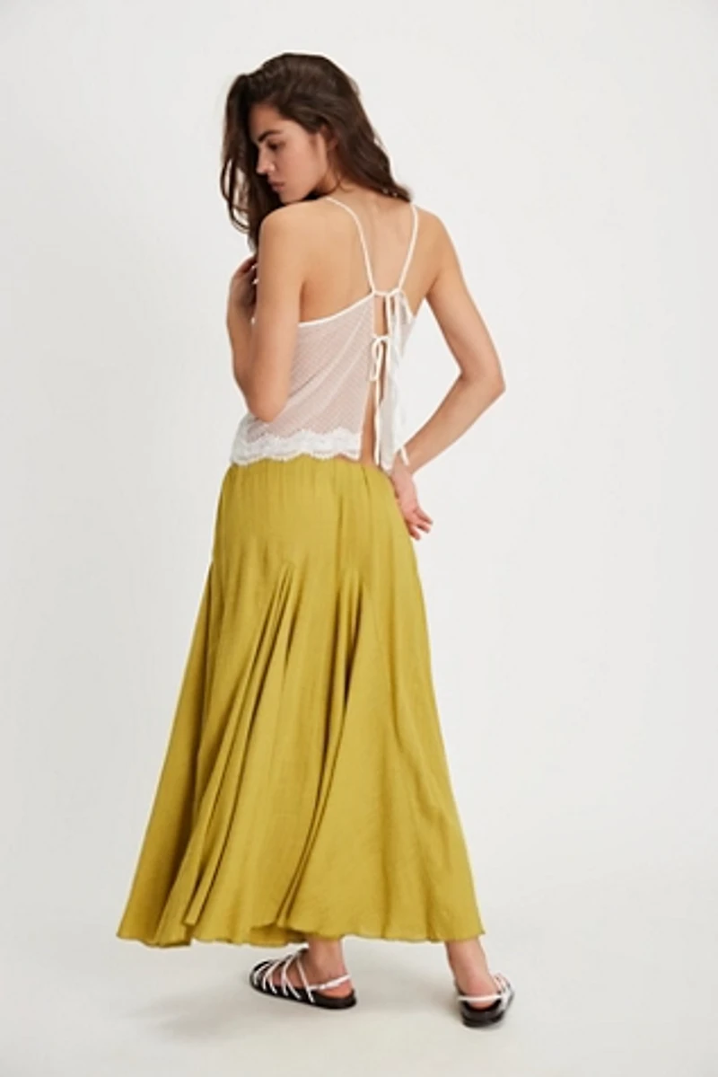 Madras That Solid Linen Maxi Skirt