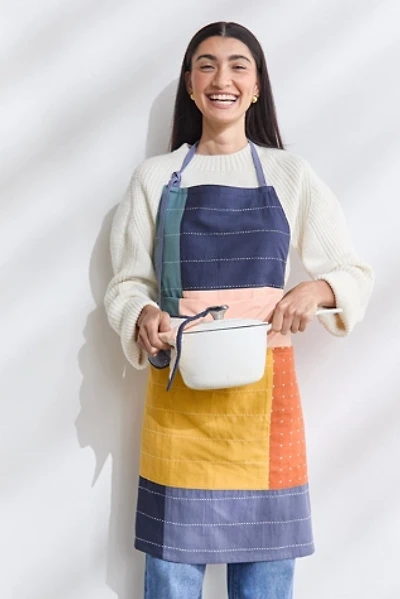 Anchal Colorblock Cotton Bib Apron