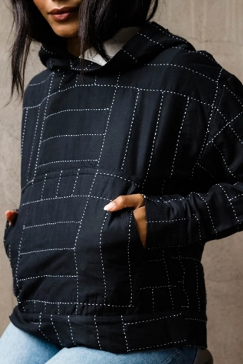 Anchal Crosshatch Quilted Hoodie