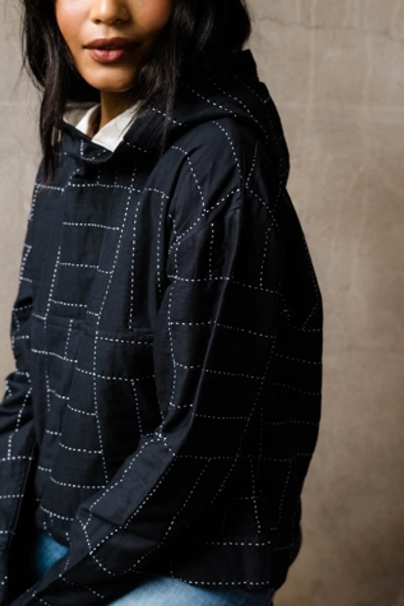 Anchal Crosshatch Quilted Hoodie