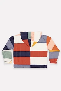Anchal Multi-Check Quilted Hoodie