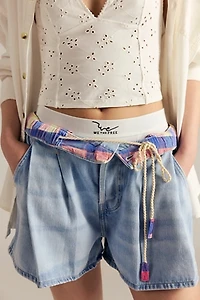 We The Free Clark Pleated Denim Shorts