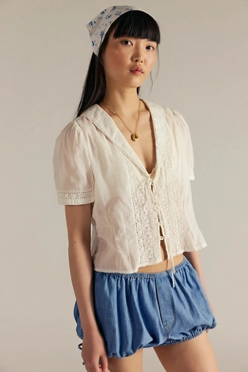 We The Free Echo Denim Bubble Shorts