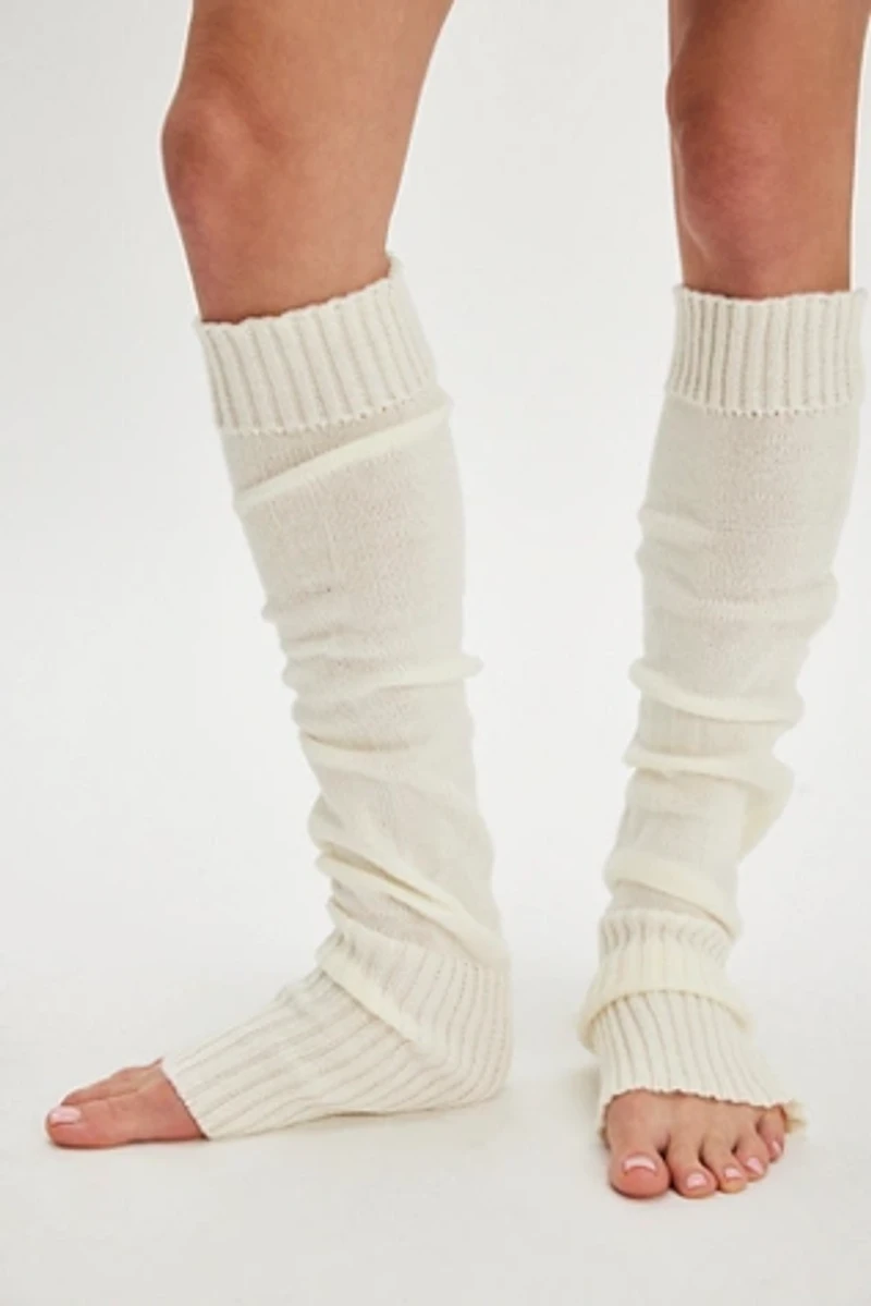 Extra Long Ribbed Knit Leg Warmers