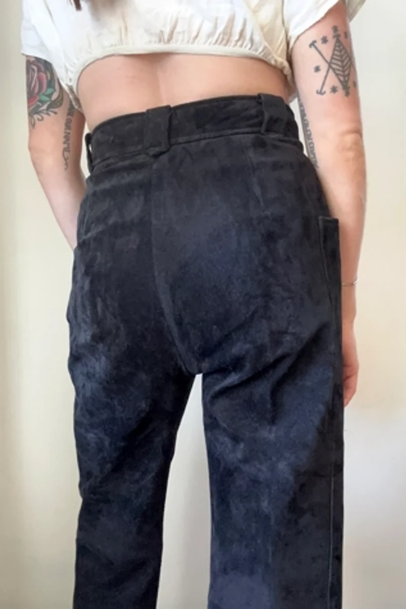 Vintage Suede Fringe Pleated Pants Selected by Grievous Angel Vintage