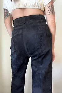 Vintage Suede Fringe Pleated Pants Selected by Grievous Angel Vintage