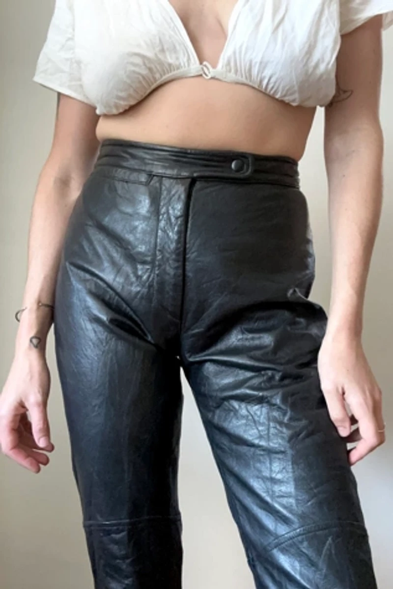 Vintage Leather Moto Pants Selected by Grievous Angel Vintage