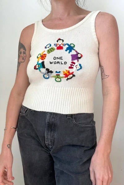 Vintage 1970s One World Knit Vest Selected by Cherry