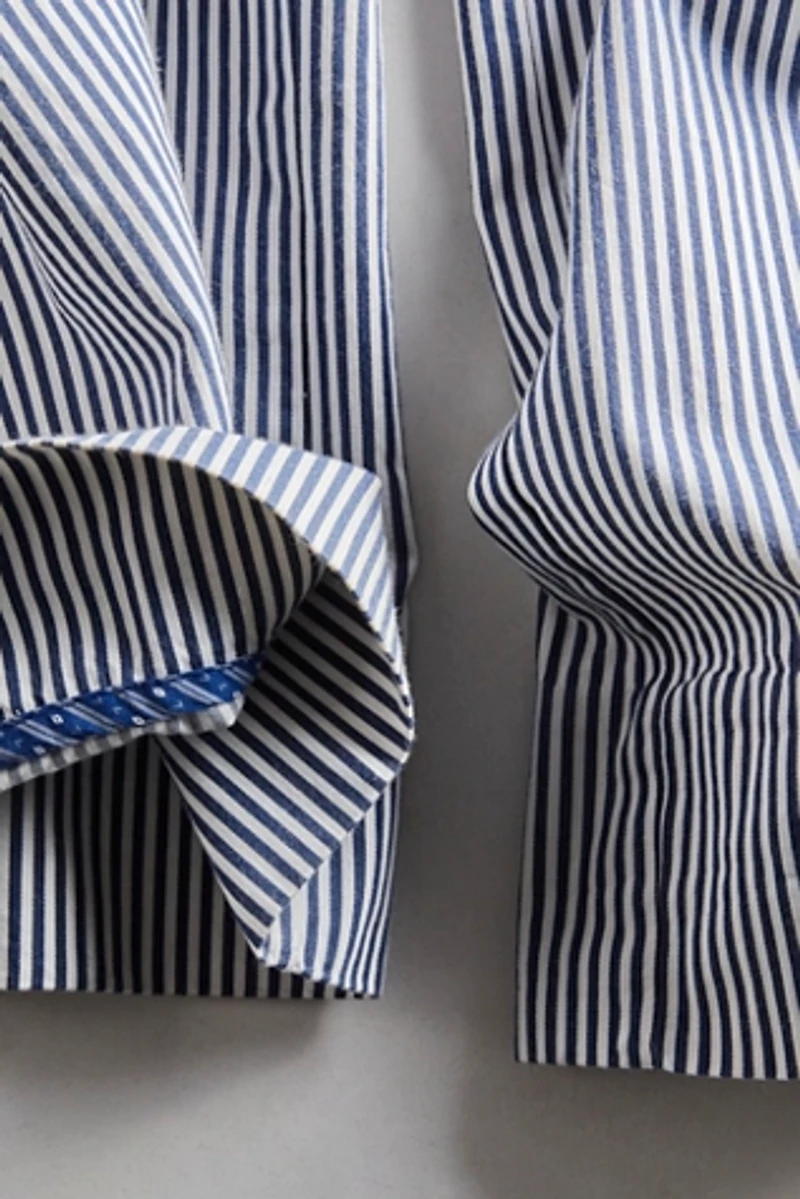 Buckle Back Stripe Trousers
