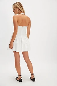 For Love & Lemons Tea Time Poplin Bustier Mini Dress