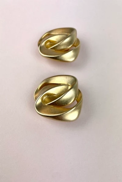Vintage Gold Abstract Earrings Selected By Ankh By Racquel