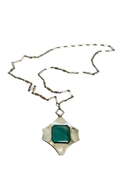 Vintage Modernist Abstract Silver Charm Necklace Selected By Ankh By Racquel