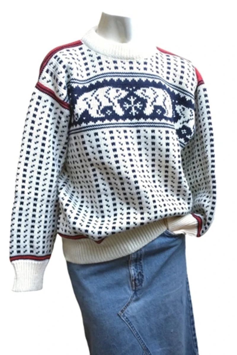1980's L.L. Bean Polar Bear Sweater Selected by Garbage Soup