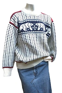1980's L.L. Bean Polar Bear Sweater Selected by Garbage Soup