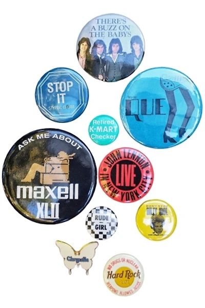 Vintage Rocker Novelty Pins Selected by Garbage Soup