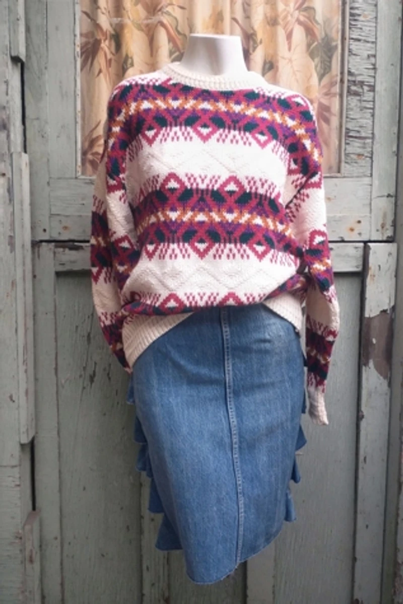 1980's Southwest Boyfriend Sweater Selected by Garbage Soup