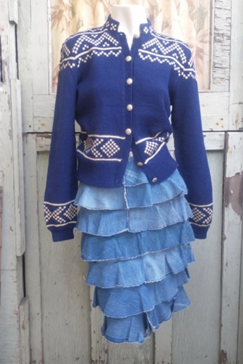 1950's Fair Isle Handknit Cardigan Selected by Garbage Soup