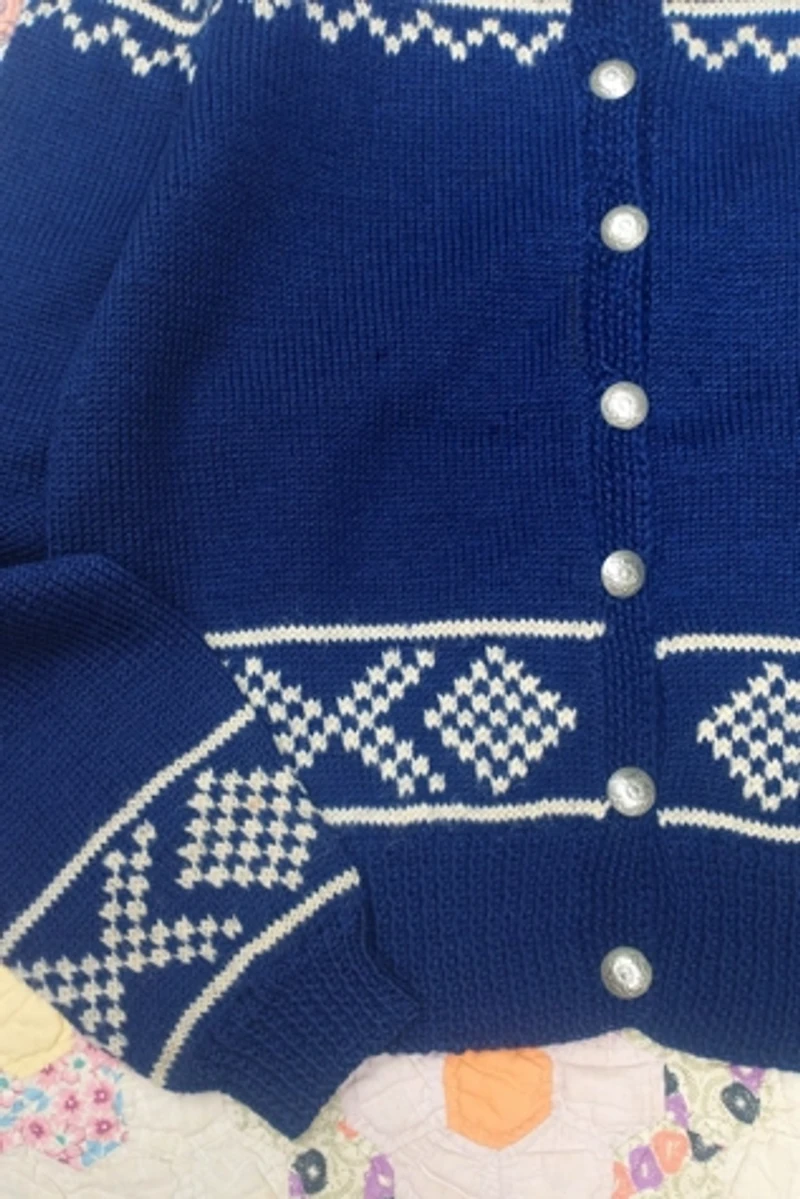 1950's Fair Isle Handknit Cardigan Selected by Garbage Soup