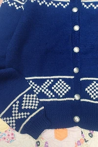 1950's Fair Isle Handknit Cardigan Selected by Garbage Soup