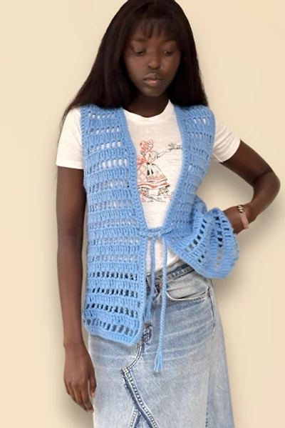 Vintage 1970's Crochet Sweater Vest Selected By Afterlife Boutique