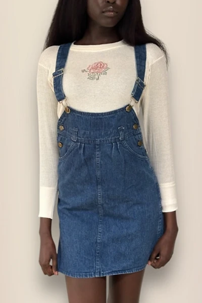 Vintage 1980's Rose Print Thermal Selected By Afterlife Boutique