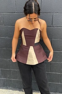 Co Clothing Brand 2 Tone Geometric Bustier Selected by FernMercantile