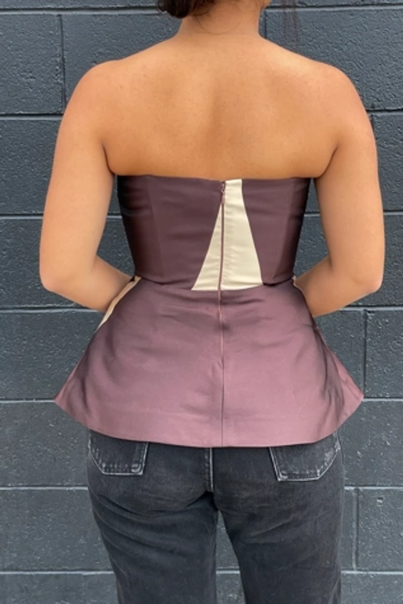 Co Clothing Brand 2 Tone Geometric Bustier Selected by FernMercantile