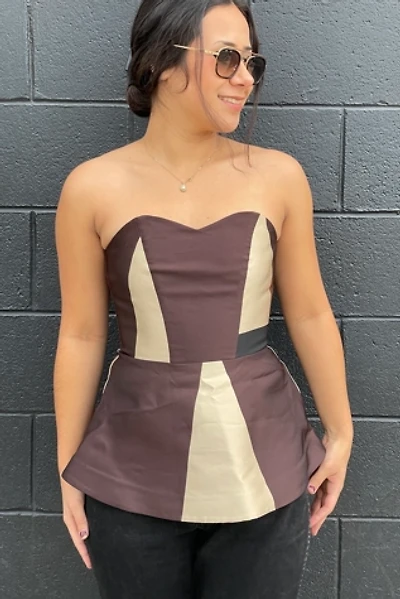 Co Clothing Brand 2 Tone Geometric Bustier Selected by FernMercantile
