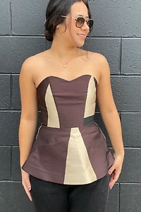 Co Clothing Brand 2 Tone Geometric Bustier Selected by FernMercantile
