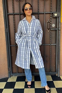 Raquel Allegra Striped Coat Selected by FernMercantile