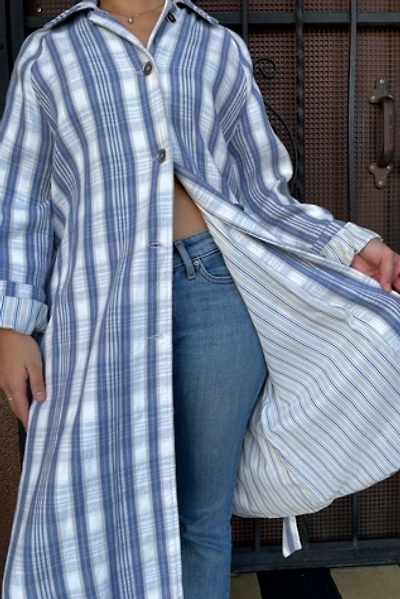 Raquel Allegra Striped Coat Selected by FernMercantile