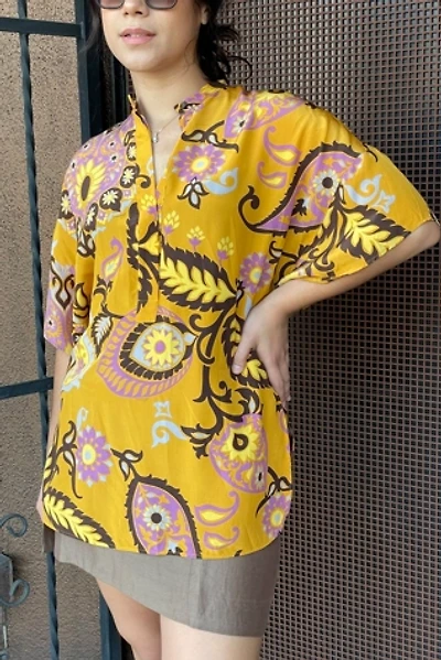 Vintage Gucci Paisley Silk Blouse Selected by FernMercantile