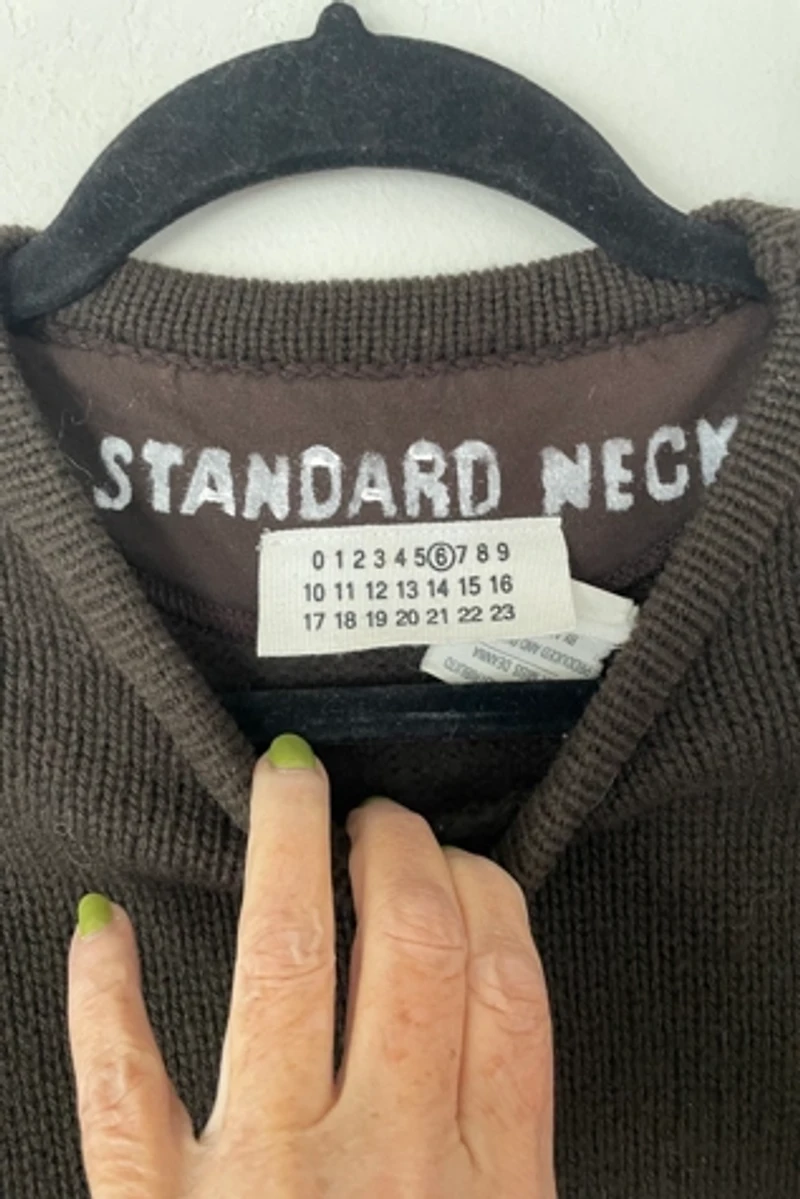 Maison Margiela Brown Zip Workwear Sweater