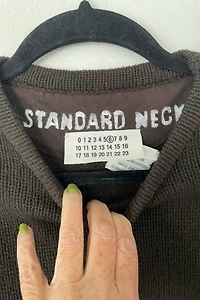 Maison Margiela Brown Zip Workwear Sweater